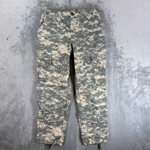US Army Combat Uniform Trousers Men's Size S Short Digital Camo Green Beige